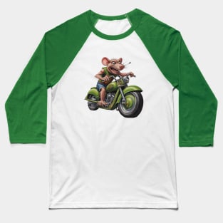 Mean    Rat on bike Baseball T-Shirt